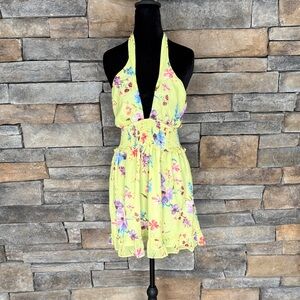 Lovely Floral Halter Dress